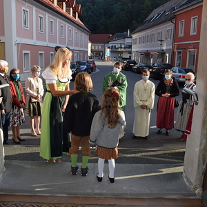 Empfang vor der Kirche